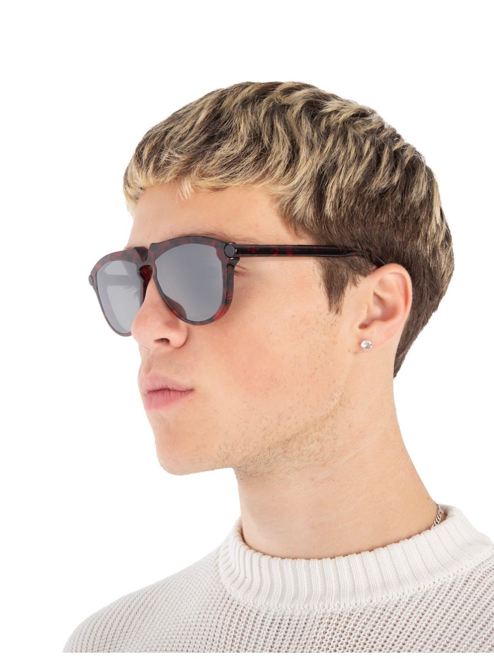 Burberry Red Havana Pilot Men’s Sunglasses  NIB Full Inclusion - Picture 7 of 7